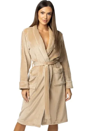 ENVIE Dámský soft župan Comfy beige Barva/Velikost: béžová / L/XL