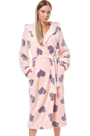 L -  L Dámský župan Kola long apricot Barva/Velikost: růžová světlá / M/L