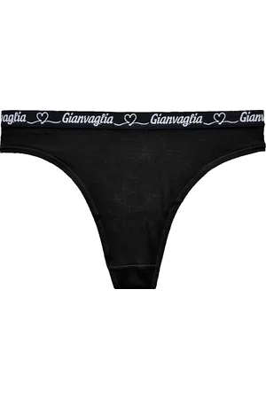 Gianvaglia Dámská tanga 820 se srdíčky Barva/Velikost: černá / S/M