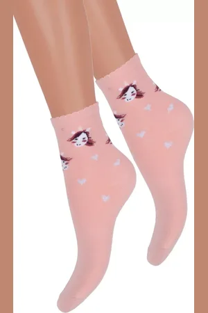 Steven Dívčí klasické ponožky 014/403 Barva/Velikost: růžová (pink) / 29/31