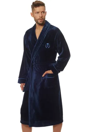 L -  L Pánský župan Luca dark blue . Barva/Velikost: modrá tmavá / M/L