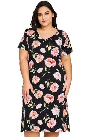 Taro Dámská noční košile Peony 3160 – Styl & Komfort Barva/Velikost: černá / XXL