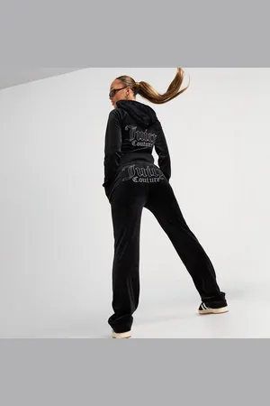 Juicy Couture Kalhoty Dmnt Jc Logo Pant Blk