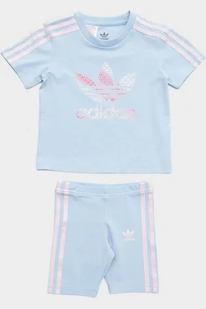 adidas Souprava (G)$Trf Aop Tee/sht Skypk