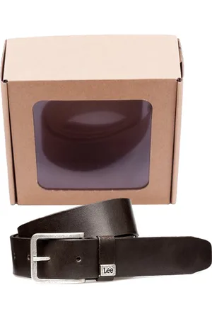Lee Opasek LA035324 SMALL LOGO BELT DARK BROWN