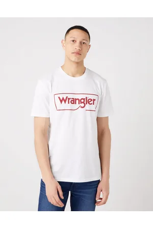 Wrangler Pánské triko W70JD3989 FRAME LOGO TEE WHITE