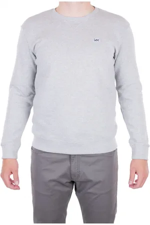 Lee Pánská mikina L81ITJMP PLAIN CREW SWEATSHIRT – GREY MELE