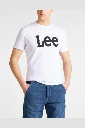 Lee Pánské triko L65QAI12 WOBBLY LOGO TEE WHITE
