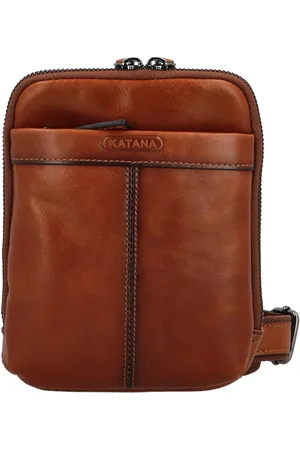 Katana Pánská kožená crossbody hnědá - Sillke