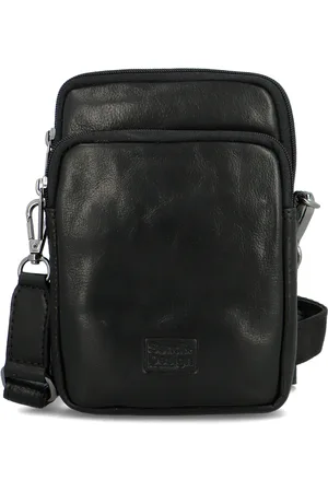 Sendidesign Pánská kožená crossbody kapsa černá - Huron