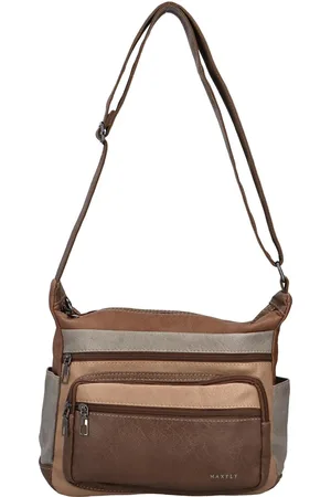 MaxFly Dámská crossbody kabelka taupe - Fiorella