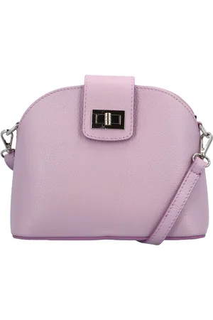 Delami Dámská kožená crossbody kabelka fialová - Brokyllon
