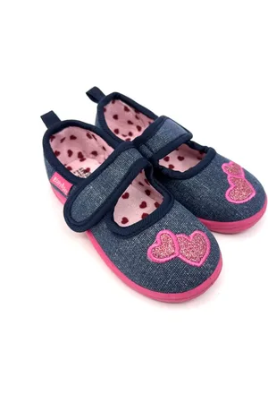 Playshoes Dívčí bačkory Srdíčka 201820