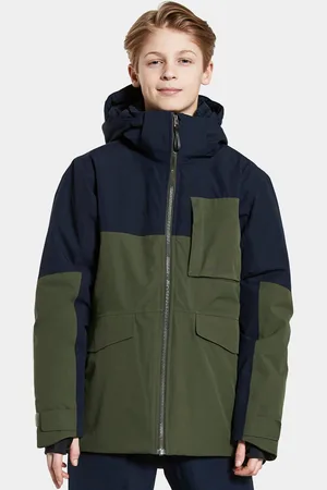 Didriksons Juniorská zimní bunda Luke Deep Green