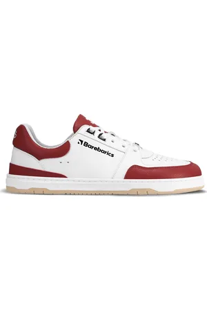 Barebarics Barefoot tenisky Wave - White & Crimson Red