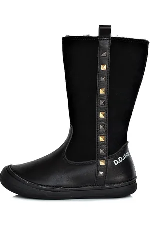 DD Step Dívčí kozačky DDstep W078-912 Black