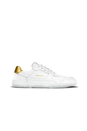 Barebarics Barefoot tenisky Zing - White & Gold - Leather