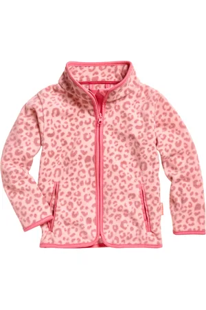 Playshoes Dětská fleecová mikina Leopard Rosa