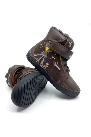 DD Step Svítící zimní boty W050-323B Chocolate