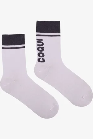 COQUI Bavlněné ponožky bílé Basic