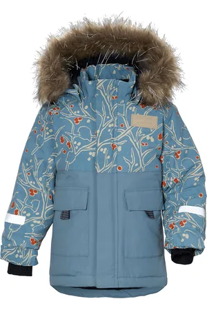 Didriksons Dětská zimní bunda Polarbjornen Print Blue