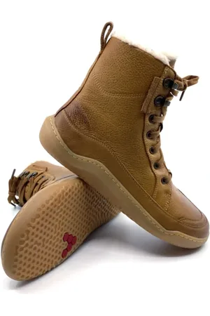 Vivobarefoot Dámské zimní boty Gobi Boot Warmlined Womens Light Tan