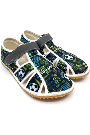 Jonap Barefoot papuče Home New Černý fotbal