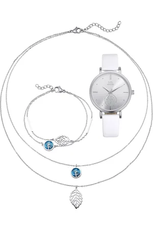 MEISTER ANKER Ženy Náramky - 3-d. souprava šperků s hodinkami strom života Stříbrná