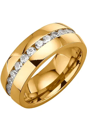 KLiNGEL Prstýnky - DÃ¡mskÃ½ prsten se syntetickÃ½m zirkonem Barva Å¾lutÃ©ho zlata