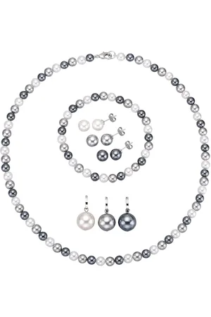 KLiNGEL Ženy Set - Set šperků s perlami s lasturovým jádrem Multicolor