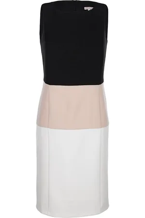 ALBA MODA Ženy Pouzdrové - Pouzdrové šaty s colorblock proužky Černá/Béžová/Přírodní bílá