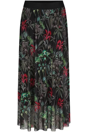 AMY VERMONT Ženy Maxi - Sukně s potiskem palem Černá/Multicolor