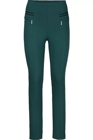 Paola Maria Ženy Úzké nohavice - 7/8 kalhoty ve vysoce elastickÃ© Bengaline kvalitÄ› SmaragdovÃ¡