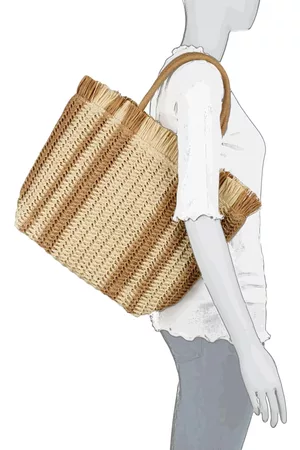 Sunflair Ženy Plážové tašky - Plážová taška v lýkovém vzhledu Přírodní