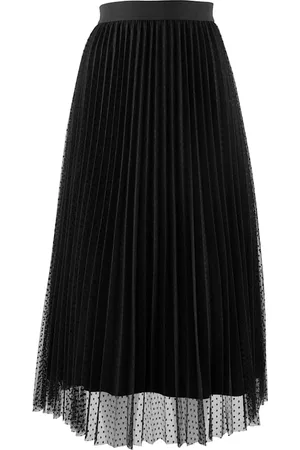 ALBA MODA Ženy Midi - Sukně s efektivně barevně sladěnými puntíky Černá