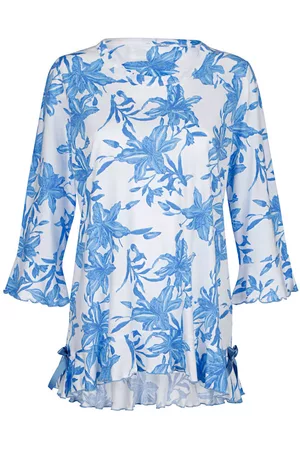 Harmony Ženy Pyžama - Pyžamo s řasením Modrá/Bílá