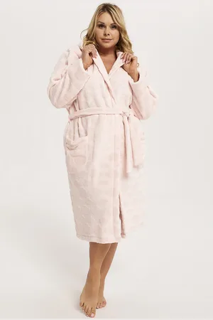 Italian Fashion Dámský župan Drina - teplý větle růžová 2X