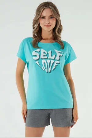 Italian Fashion Dámské pyžamo elfie - krátké alinově červená 2X