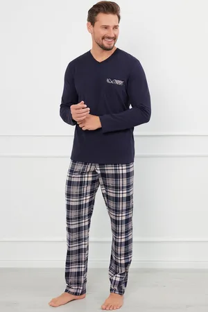 Italian Fashion Dlouhé pánské pyžamo Edwin - bavlna 2X