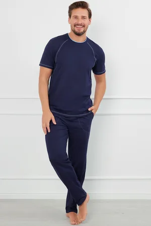 Italian Fashion Bavlněné pánské pyžamo alomon - krátký rukáv /