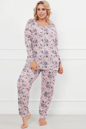 Italian Fashion Dámské pyžamo Toliana - bavlněné větle růžová 2X