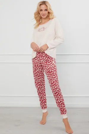 Italian Fashion Bavlněné dámské pyžamo Evora - Feel the love 2X