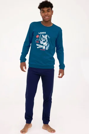 Cornette Teenagerové pyžamo Rhino - bavlna odrá 164