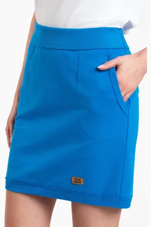 Italian Fashion Bavlněná sukně Kalta mini větle modrá 2X