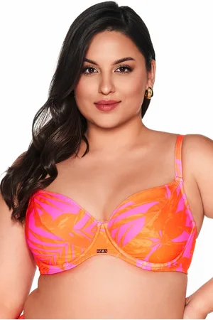 Ava Lingerie Nevyztužený horní díl plavek Ava ingerie K-215 Tangerine 100B | dámské plavky