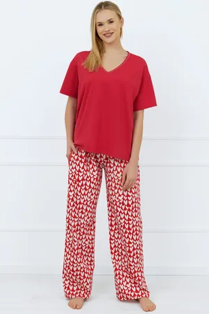 Italian Fashion Dámské pyžamo se srdíčky Evora - bavlna 2X