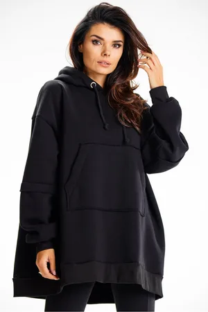 Infinite you Hřejivá oversize mikina 332 - černá One size