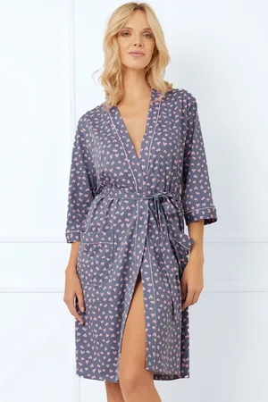 Italian Fashion Dámský župan Tiana - bavlna odrofialová 2X