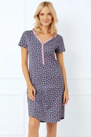 Italian Fashion Noční košile Tiana - bavlna odrofialová 2X
