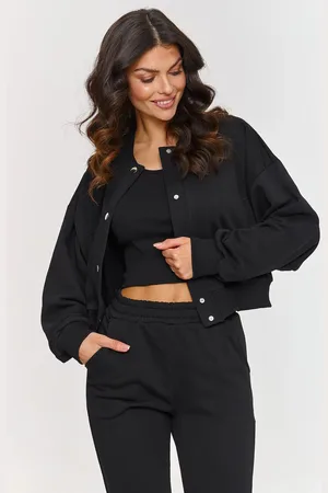 Makadamia Dámská souprava akadamia 3 v 1 s bundou bomber A11 - černá One size